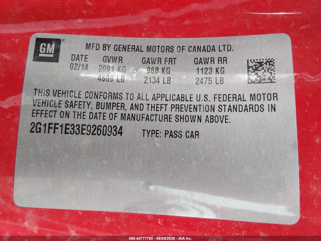 2014 Chevrolet Camaro 1LT photo 9