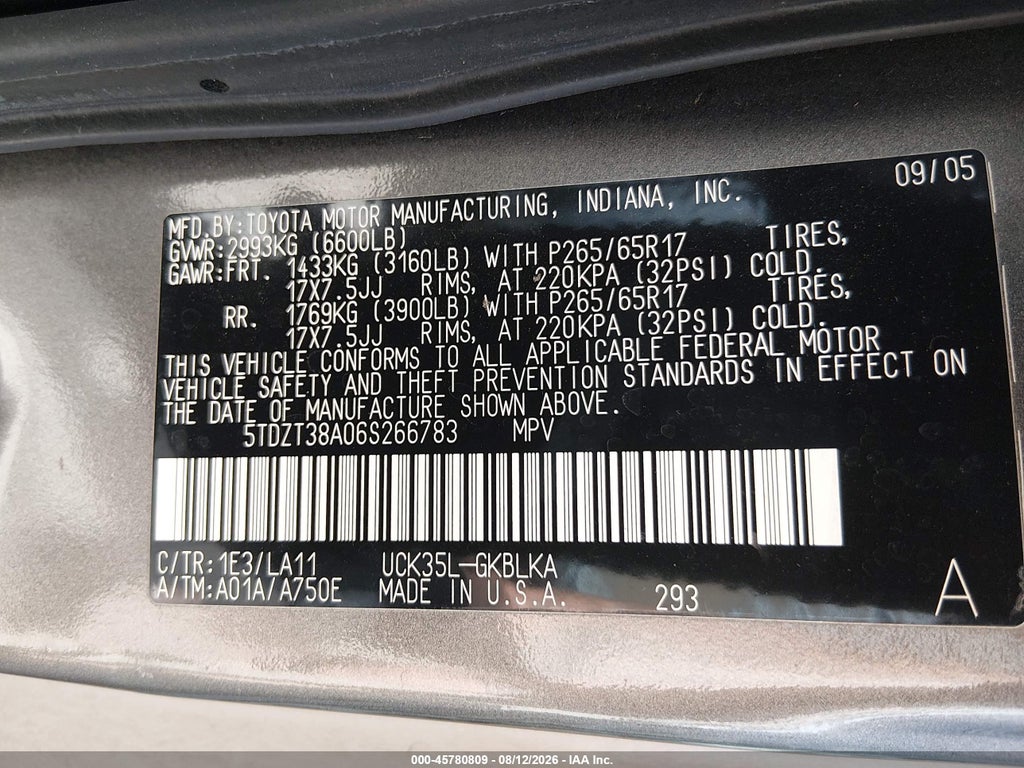 2006 Toyota Sequoia Limited V8 photo 9