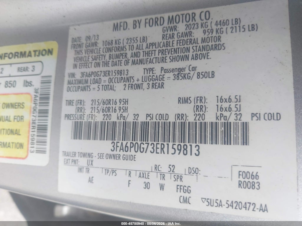2014 Ford Fusion S photo 9