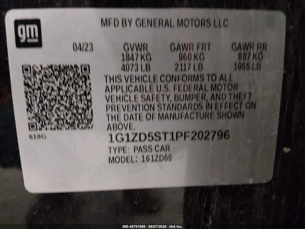 2023 Chevrolet Malibu FWD 1LT photo 9