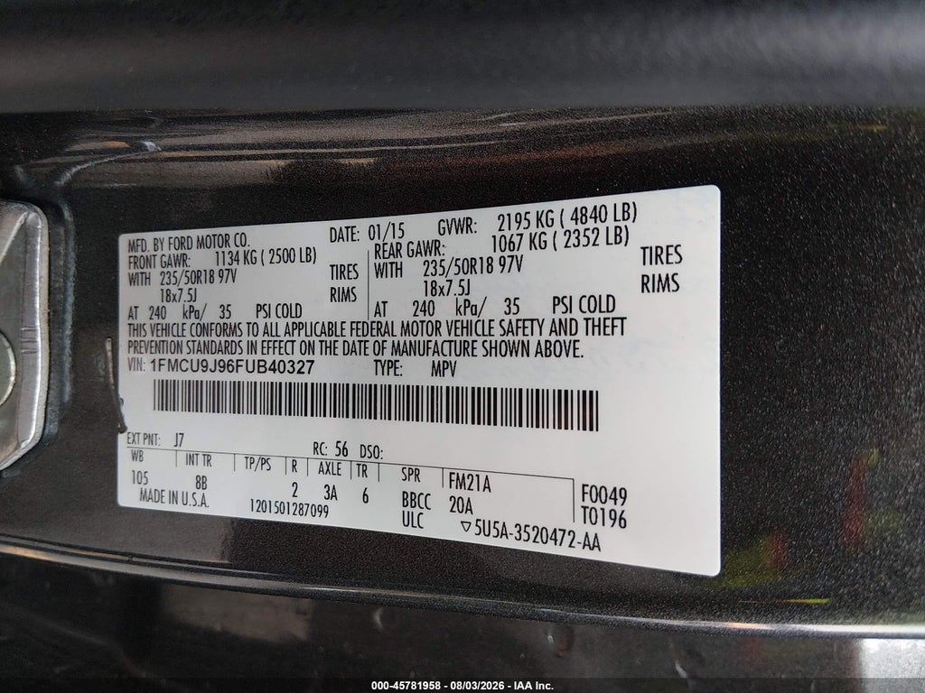 2015 Ford Escape Titanium photo 9