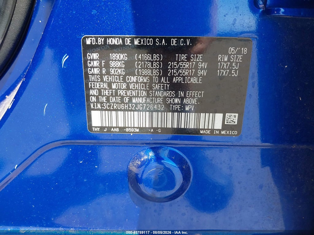2018 Honda HR-V LX photo 9