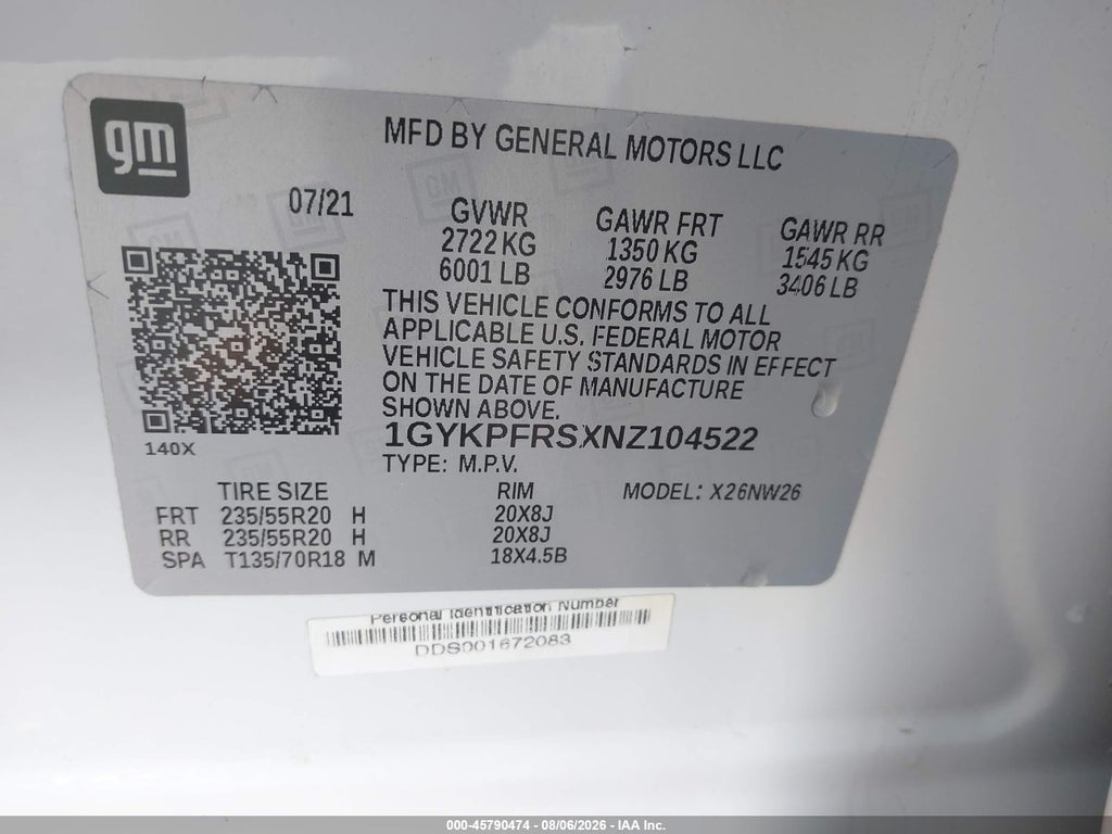 2022 Cadillac XT6 AWD Premium Luxury photo 9