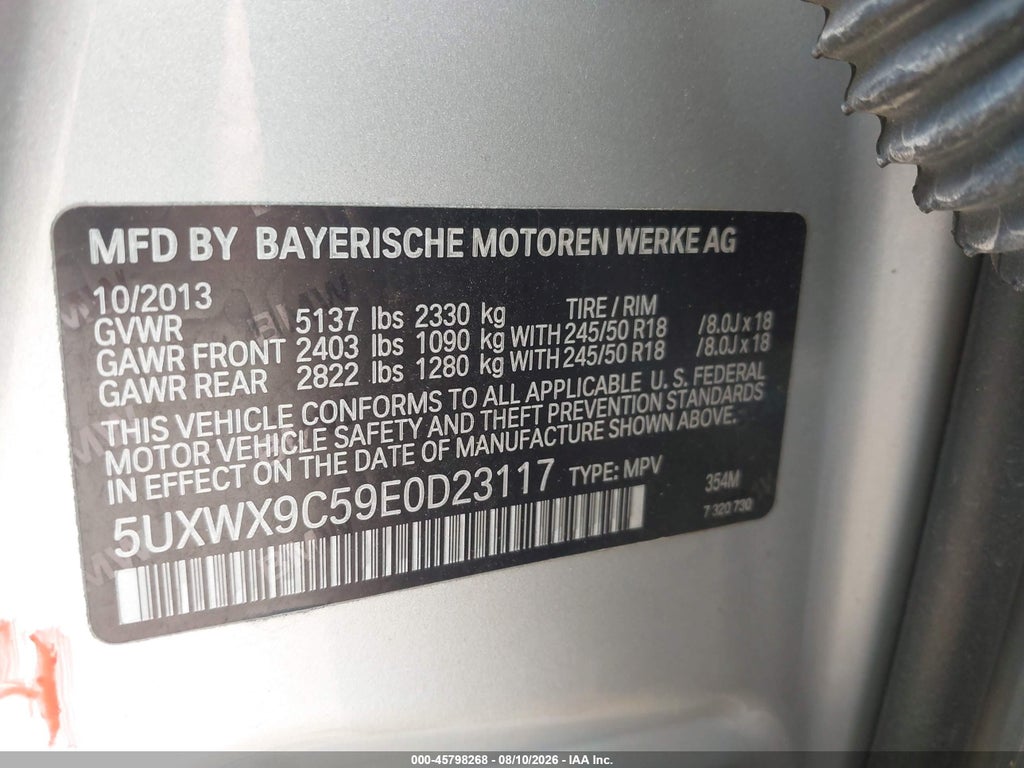 2014 BMW X3 XDRIVE28I photo 9