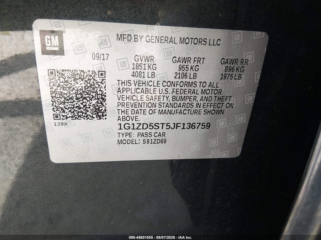 2018 Chevrolet Malibu LT photo 9