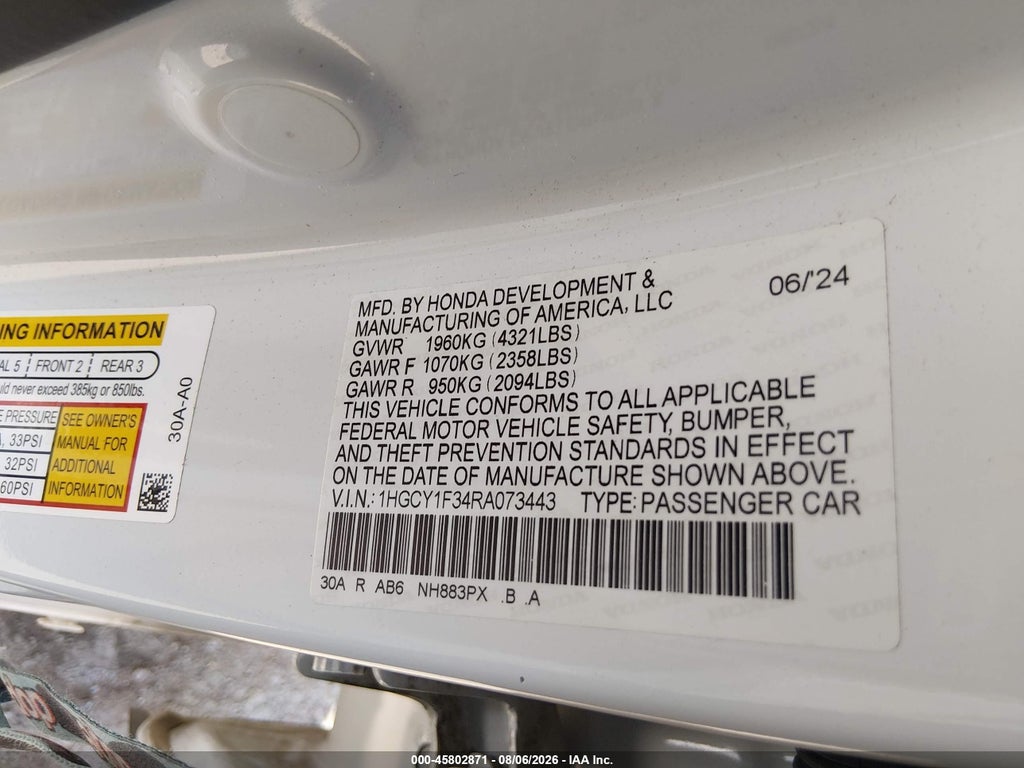 2024 Honda Accord EX photo 9