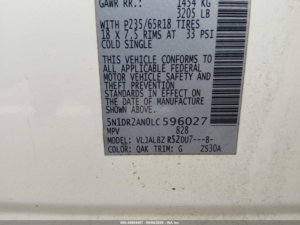 2020 Nissan Pathfinder S 2WD photo 9