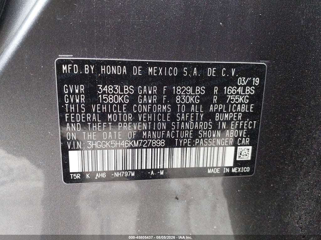 2019 Honda Fit LX photo 9