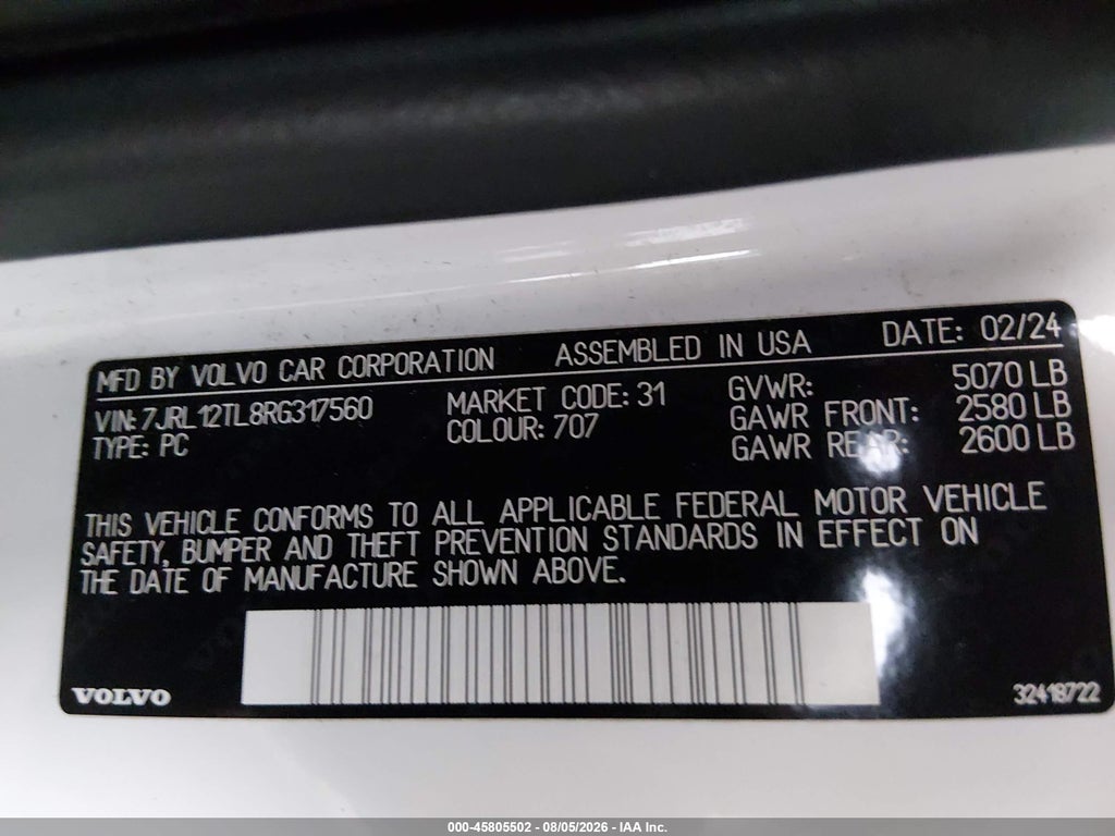 2024 Volvo S60 B5 Plus Dark Theme photo 9