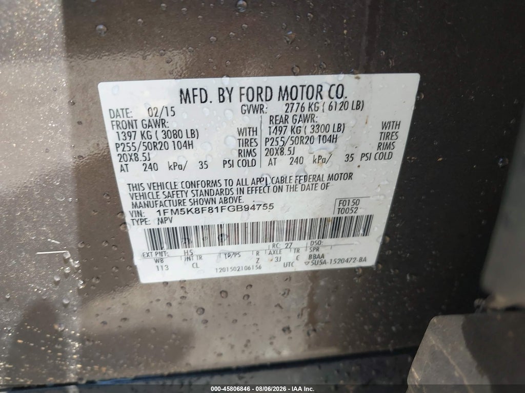 2015 Ford Explorer Limited photo 9