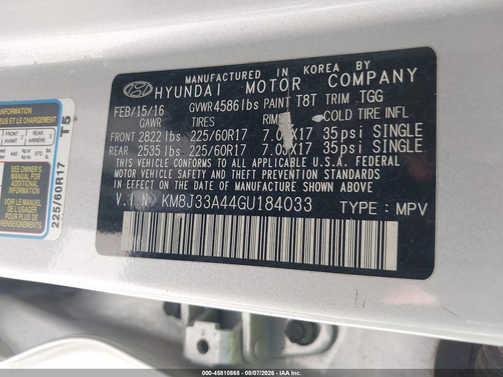 2016 Hyundai Tucson SE photo 9