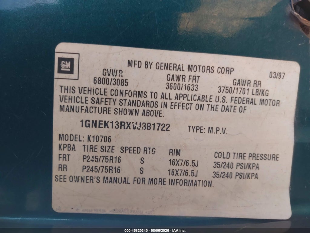 1997 Chevrolet Tahoe LS photo 9