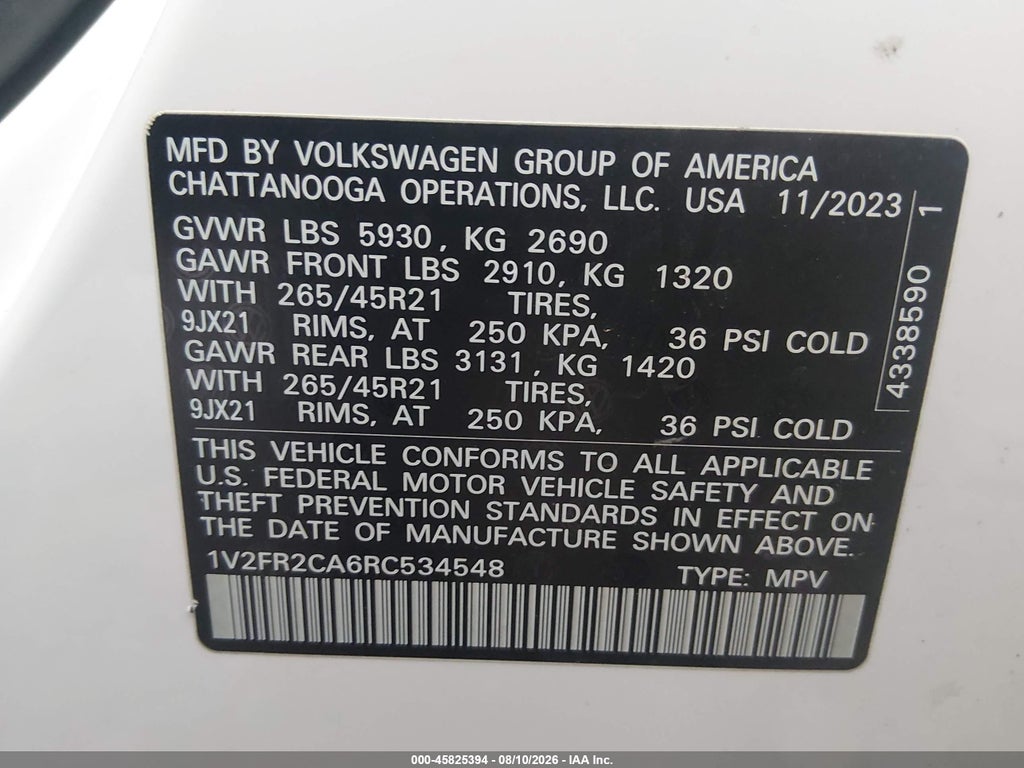 2024 Volkswagen Atlas 2.0T SEL Premium R-Line photo 9