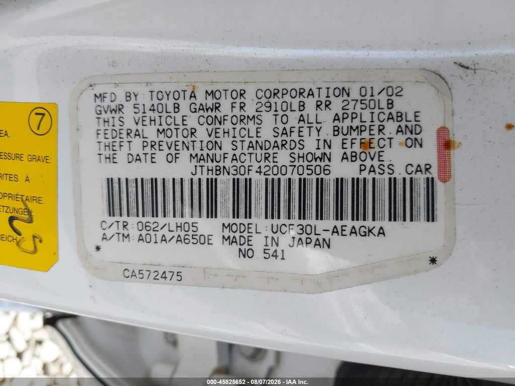 2002 Lexus LS 430 photo 9