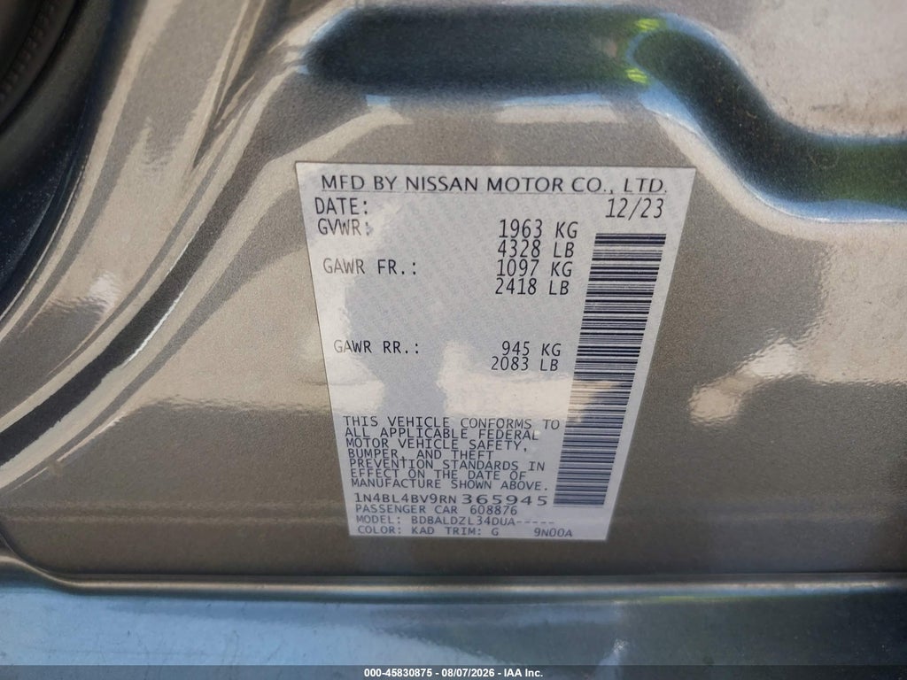 2024 Nissan Altima S FWD photo 9