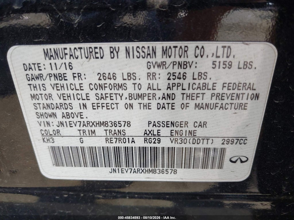 2017 Infiniti Q50 3.0T Premium photo 9