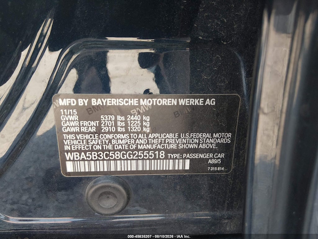 2016 BMW 535I Xdrive photo 9