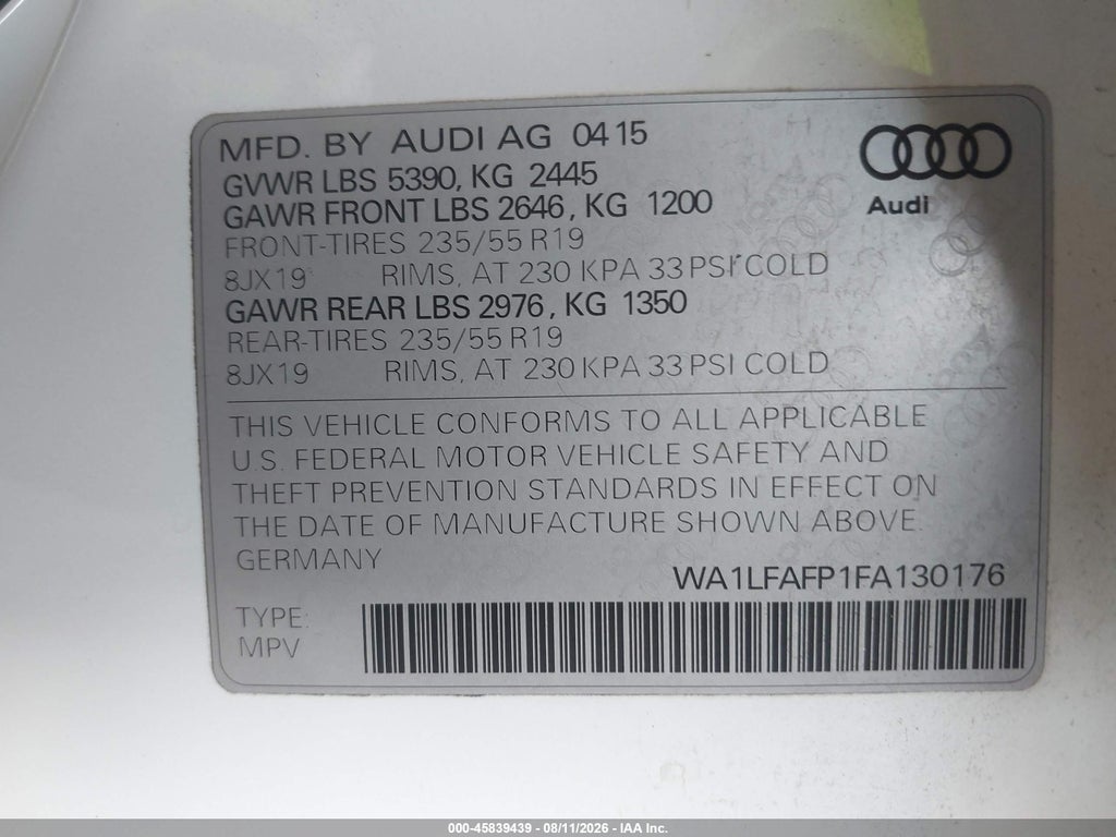 2015 Audi Q5 2.0T Premium photo 9