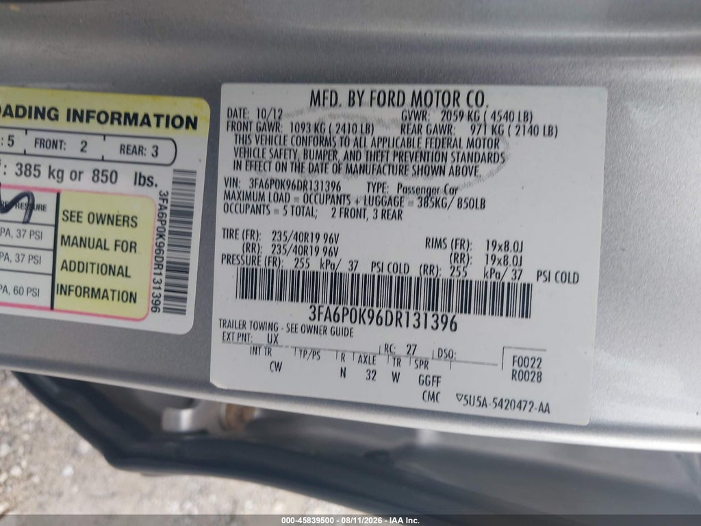 2013 Ford Fusion Titanium photo 9