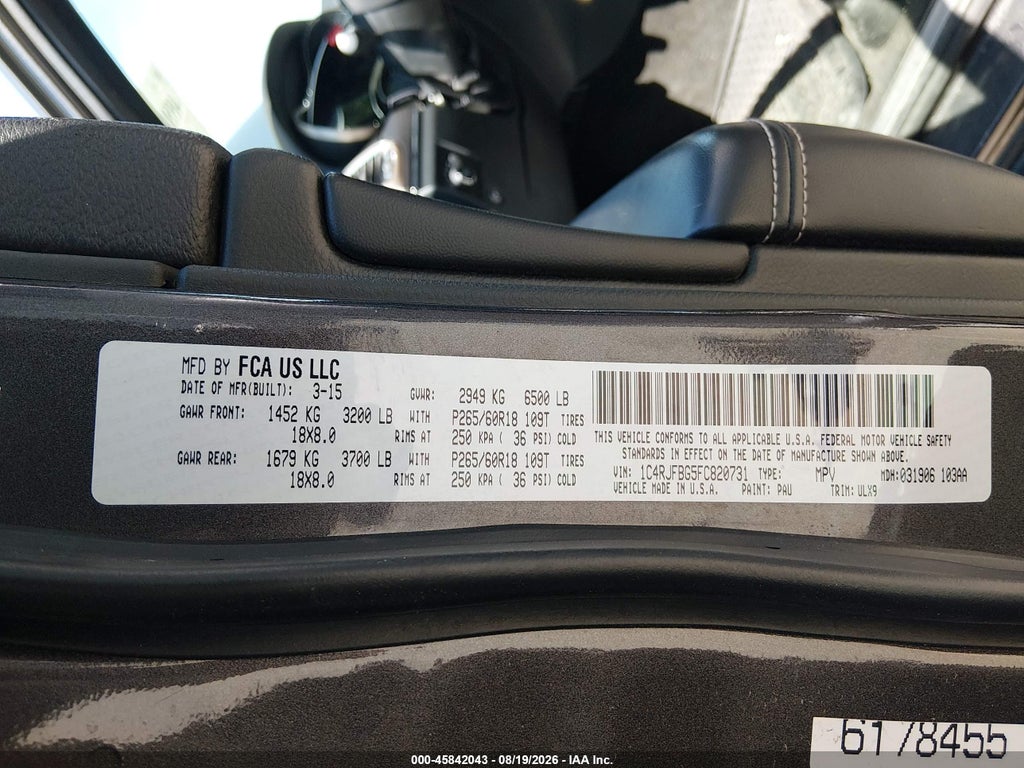 2015 Jeep Grand Cherokee Limited photo 9