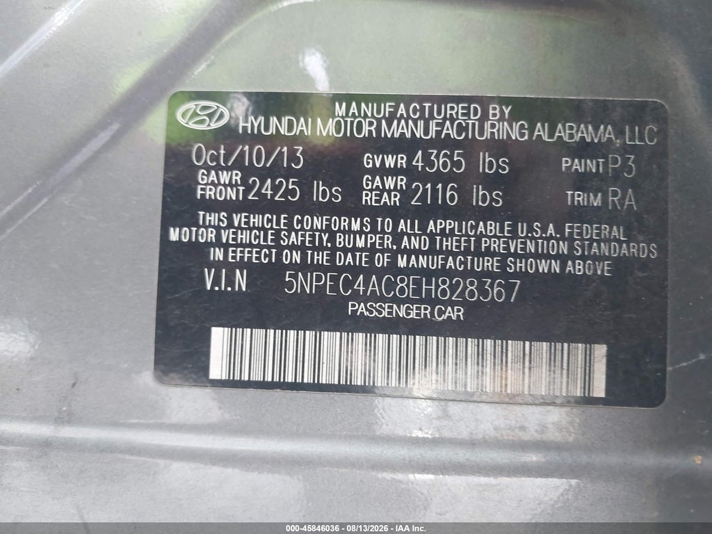 2014 Hyundai Sonata SE photo 9