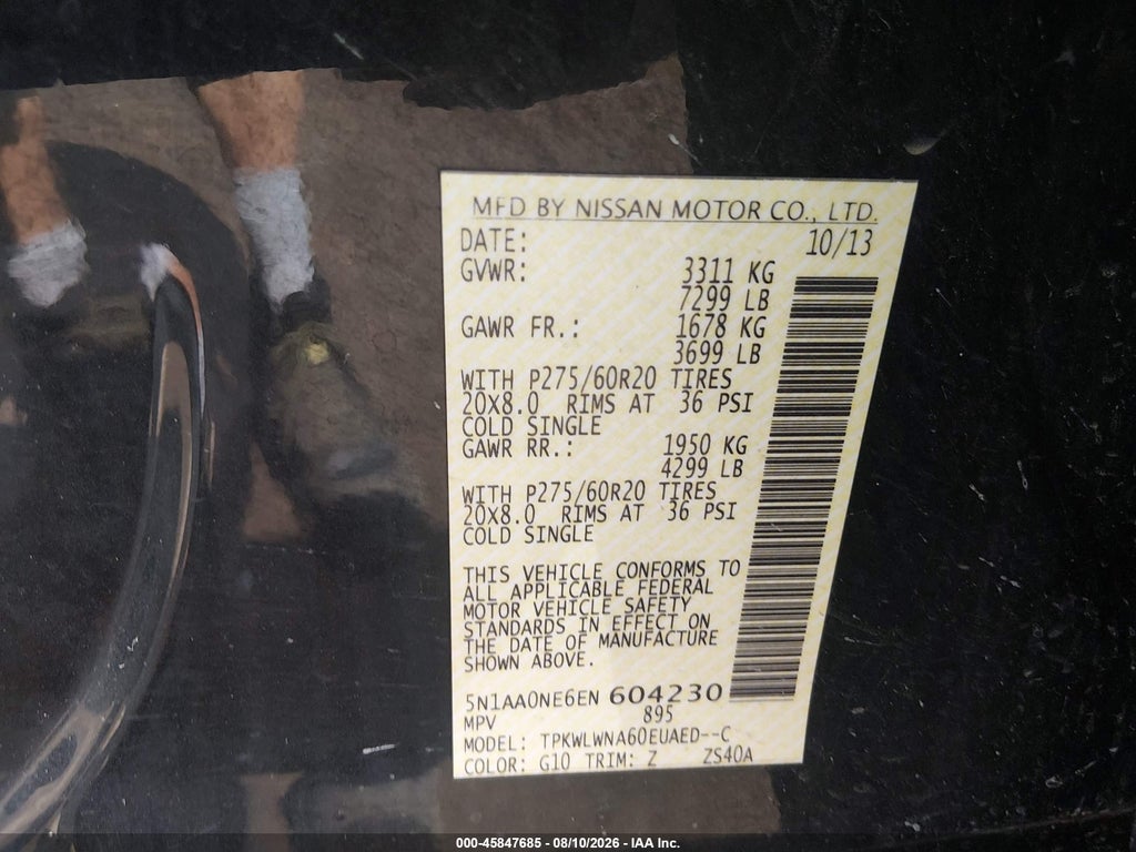 2014 Nissan Armada Platinum photo 9