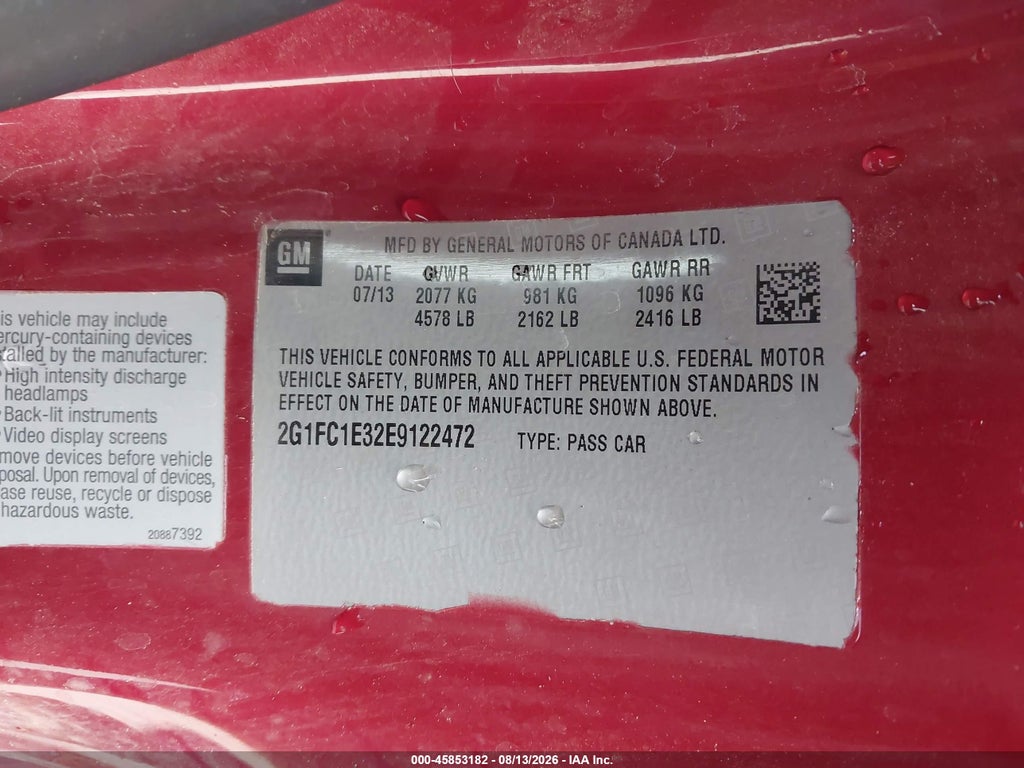2014 Chevrolet Camaro 2LT photo 9