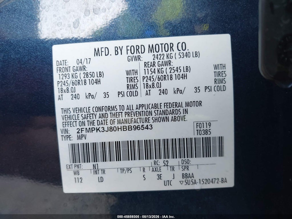 2017 Ford Edge SEL photo 9
