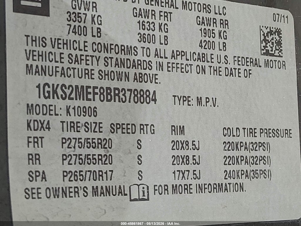 2011 GMC Yukon XL 1500 Denali photo 9