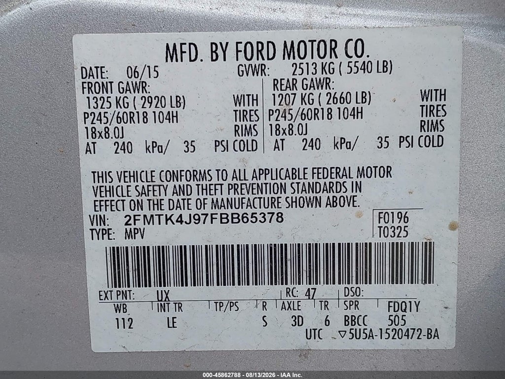 2015 Ford Edge SEL photo 9