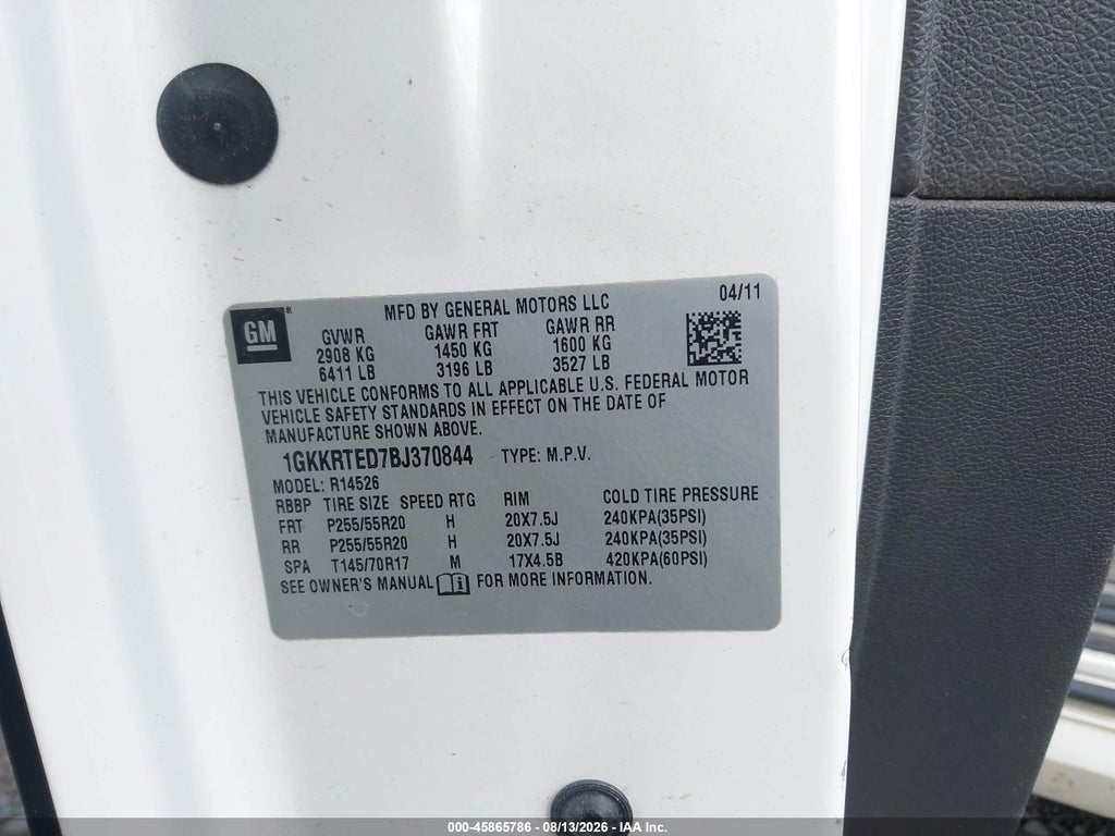 2011 GMC Acadia Denali photo 9