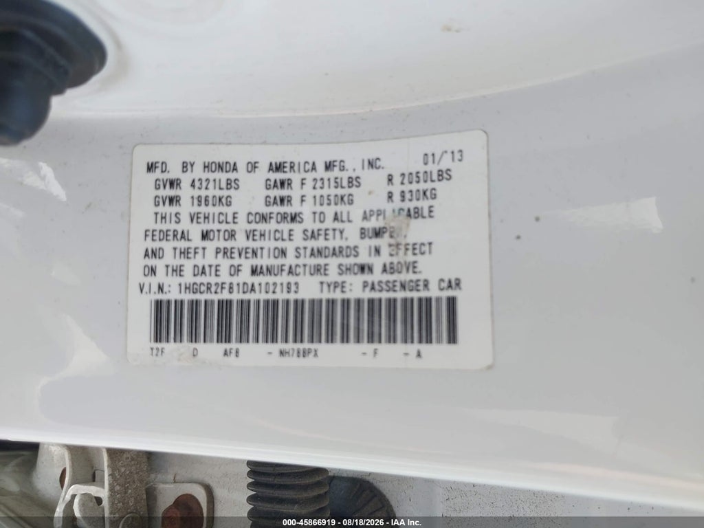 2013 Honda Accord EX-L photo 9