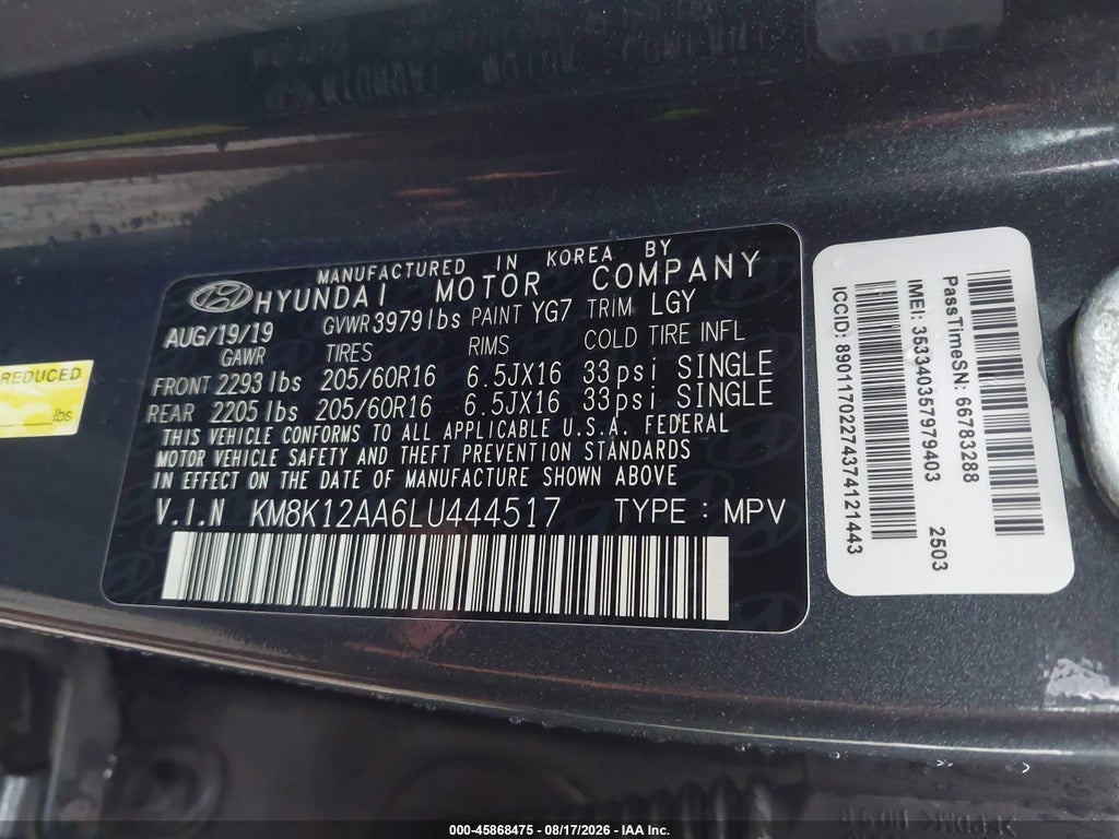 2020 Hyundai Kona SE photo 9