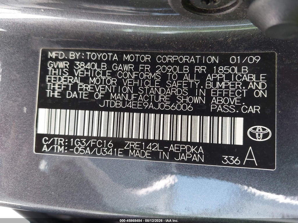 2010 Toyota Corolla LE photo 9
