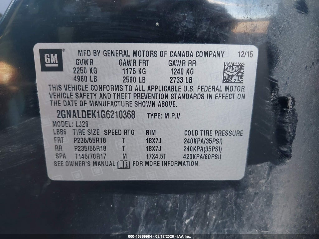 2016 Chevrolet Equinox LTZ photo 9