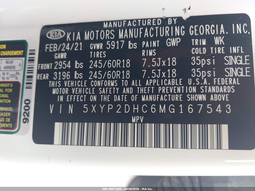 2021 Kia Telluride LX photo 9
