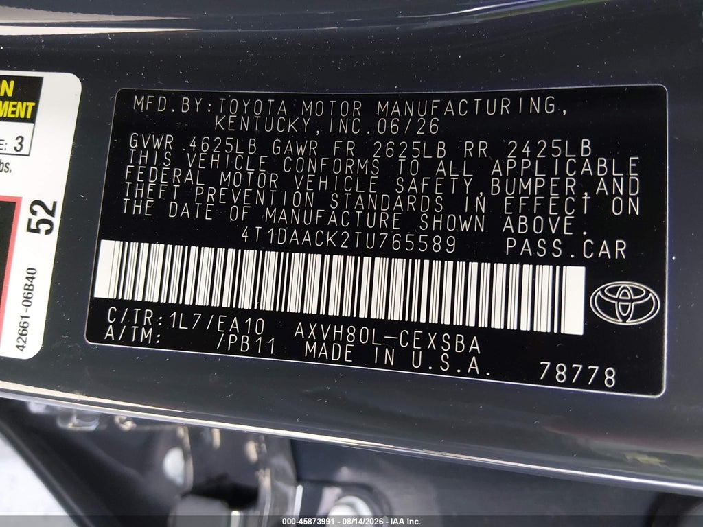 2026 Toyota Camry SE photo 9