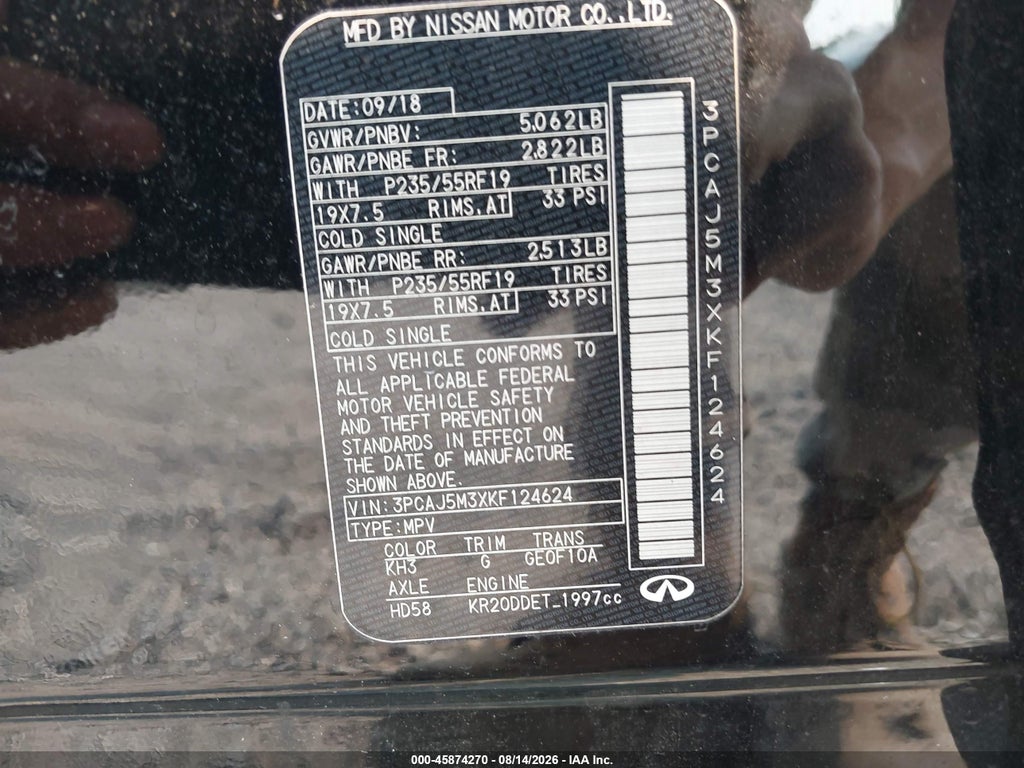 2019 Infiniti QX50 Luxe photo 9