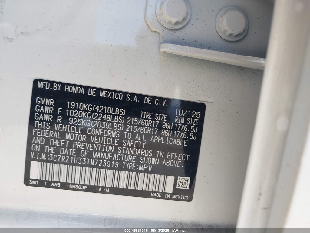 2026 Honda HR-V 2WD LX photo 10