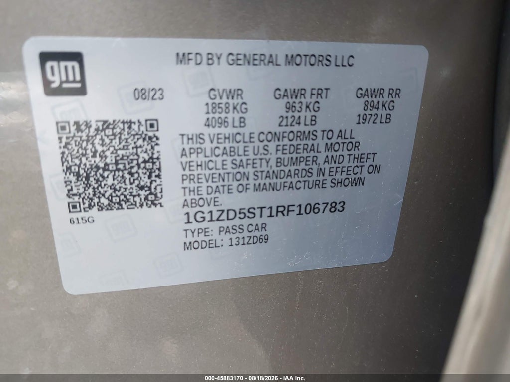 2024 Chevrolet Malibu FWD 1LT photo 9