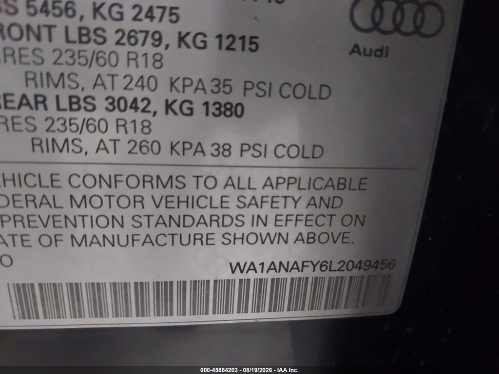 2020 Audi Q5 Premium 45 Tfsi Quattro S Tronic/Titanium Premium 45 Tfsi Quattro S Tronic photo 9