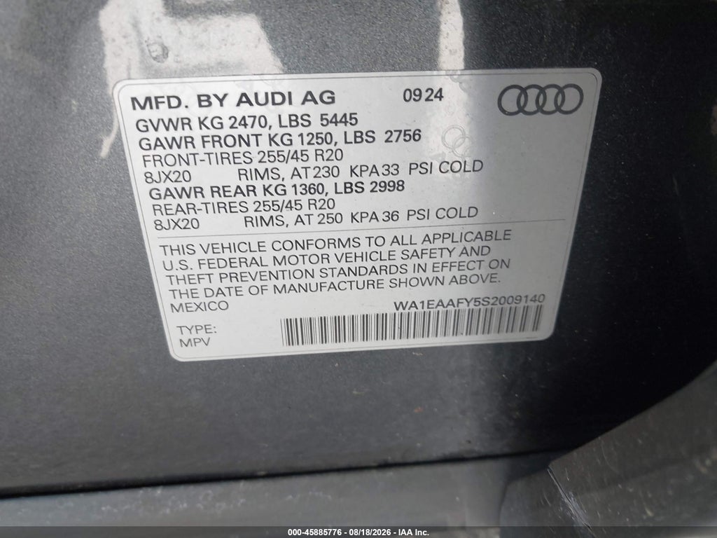 2025 Audi Q5 Premium Plus 45 Tfsi S Line Quattro S Tronic photo 9