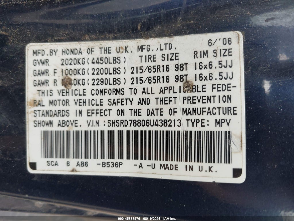 2006 Honda CR-V EX photo 9