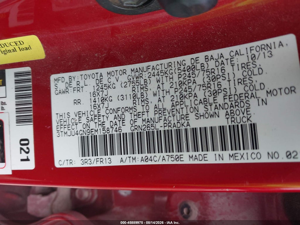 2014 Toyota Tacoma Prerunner V6 photo 9