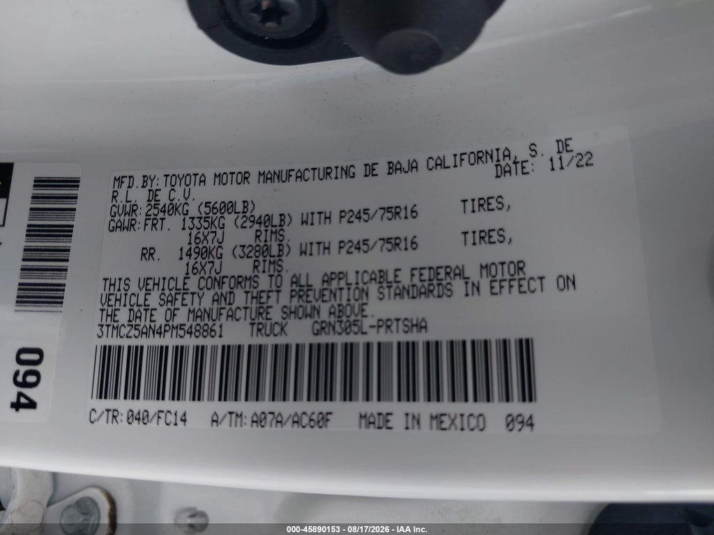 2023 Toyota Tacoma SR5 V6 photo 9