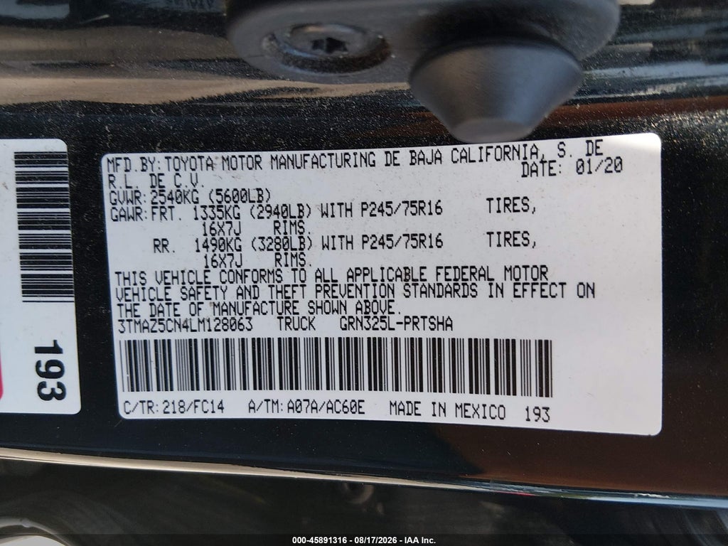 2020 Toyota Tacoma SR5 V6 photo 9