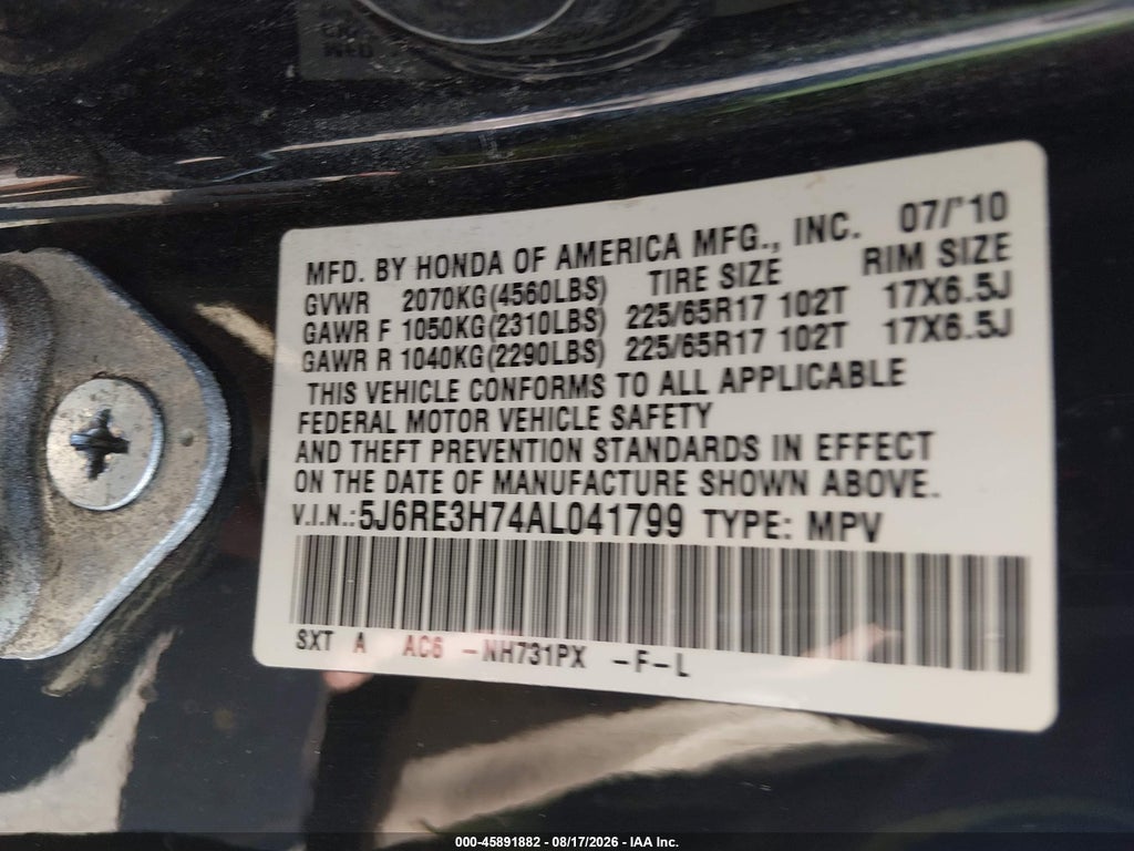 2010 Honda CR-V EX-L photo 9