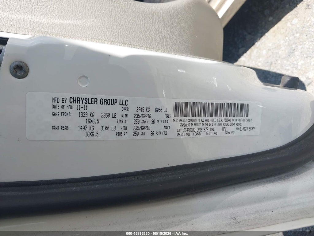 2012 Dodge Grand Caravan SE/AVP photo 9