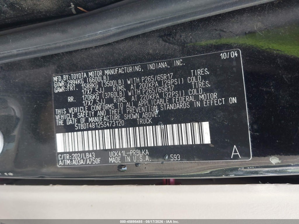 2005 Toyota Tundra Limited V8 photo 9
