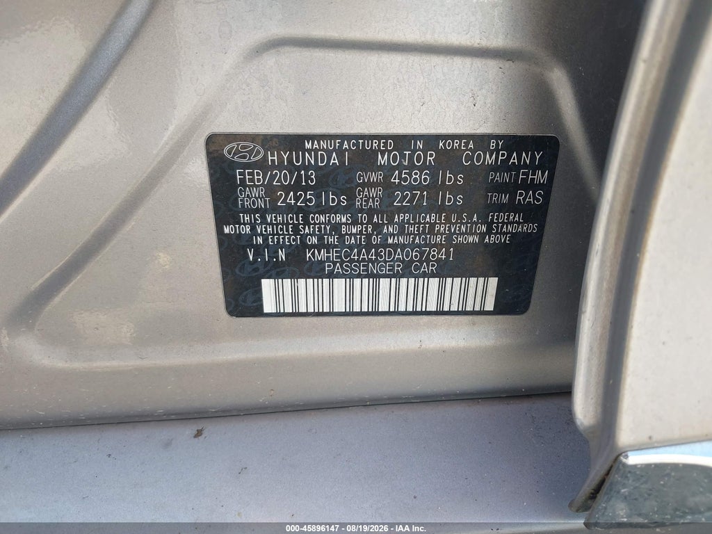 2013 Hyundai Sonata Hybrid Limited photo 9